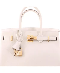 Pre-Owned Hermes Birkin 30 Handbag Light Togo with Gold Hardware