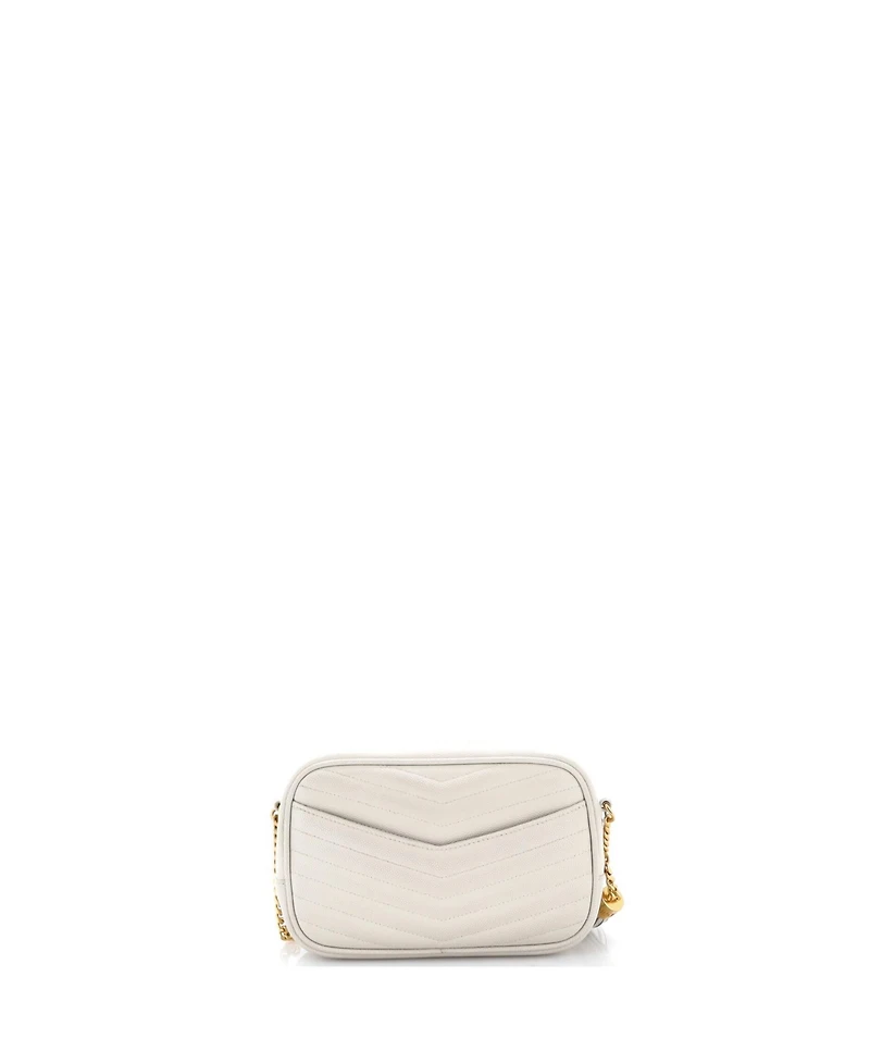 Pre-Owned Saint Laurent Mini Lou Camera Bag Matelasse Chevron Leather