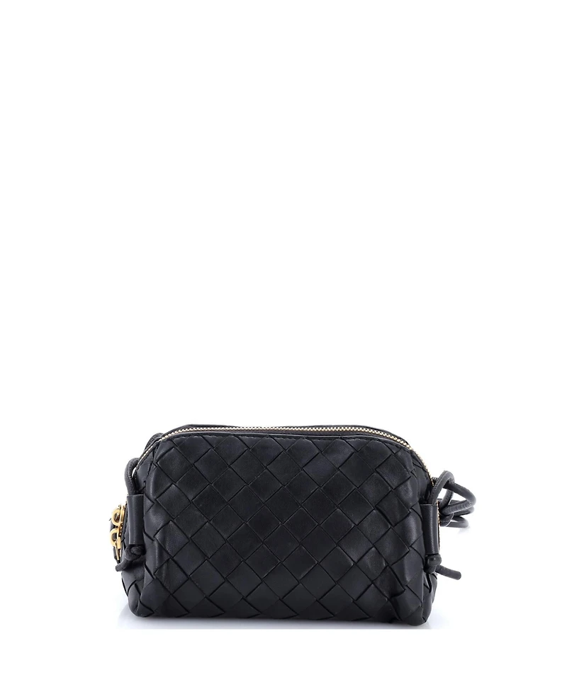Pre-Owned Bottega Veneta Mini Concert Crossbody Pouch Intrecciato Nappa