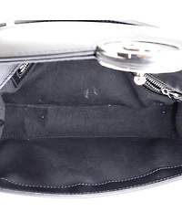 Pre-Owned Gucci Small Petite Gg Flap Shoulder Bag Leather