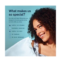 Gimme Beauty Satin Pillowcase Ultra Gentle Hair and Skin Care Luxury Bedding Reduces Frizz and Breakage Queen Size, 20" x 30"