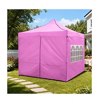 Gouun Pop Up Canopy Tent with 4 Sidewalls Stakes and Wheeled Bag
