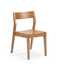 Plank+Beam 72" Modern Solid Wood Dining Table Set, Wirebrush, + 6 Chairs