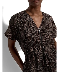 Apricot Women's A-Line Zebra-Print Mini Dress