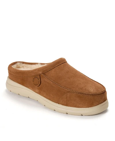 Dearfoams Men's Fireside by Lithgow Genuine Shearling Clog