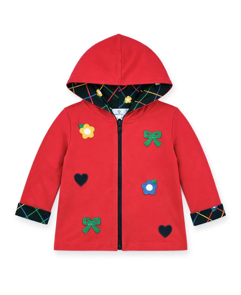 Florence Eiseman Baby Girl (12M-24M) Reversible Jacket With Hearts, Flowers, Bows
