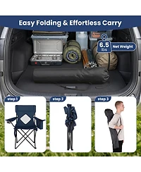 Hongge Folding Camping Chair with Breathable Mesh Backrest