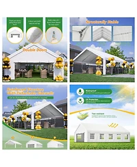 Asagikoiai Large Outdoor Party Tent, Heavy Duty Canopy Gazebo with 3 Storage Bags