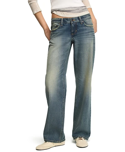 Lucky Brand Women's Ultra Low-Rise Baggy Jeans