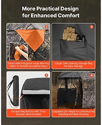 Portable 6 to 7 Person Camouflage Ground Hunting Blind Shelter