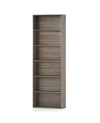 Sugift 6-Tier Bookcase with 6 Open Shelves and Anti-Toppling Kits