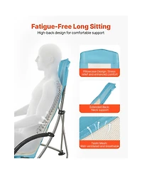 Hongge Extra Wide High Back Folding Beach Chair Rated to 330 lbs