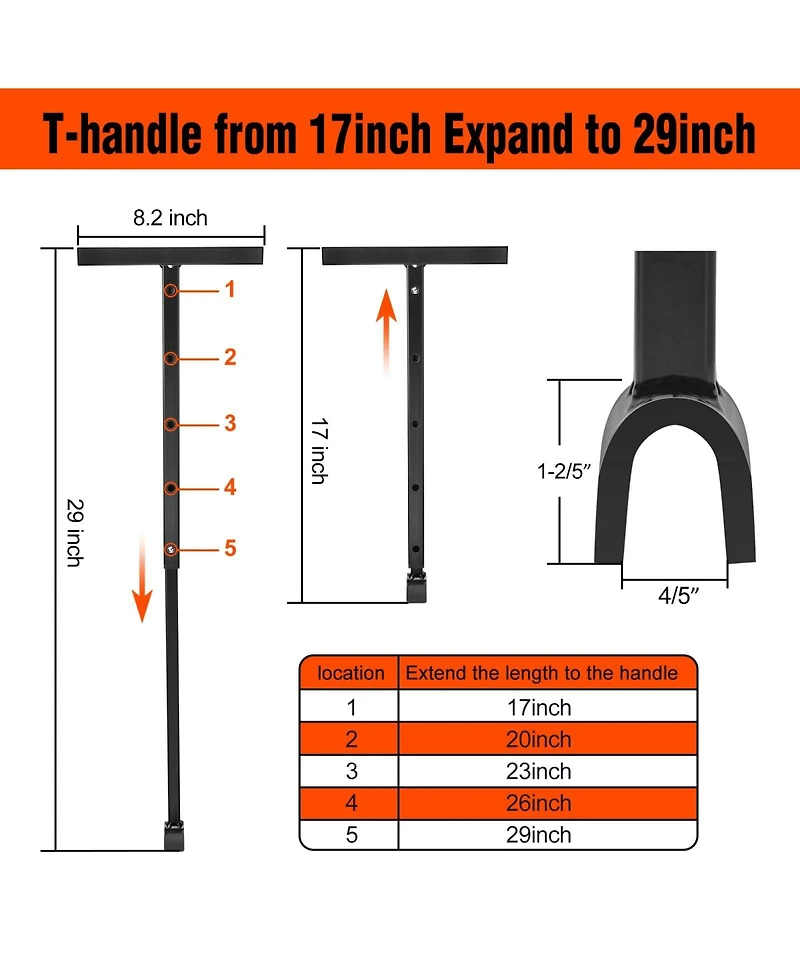 Xdovet Water Meter Key Shut Off Tool T-handle 4-way Cross