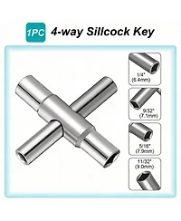 Xdovet Utility Key Kit Water Wrench Sillcock Radiator Meter Faucet Lock