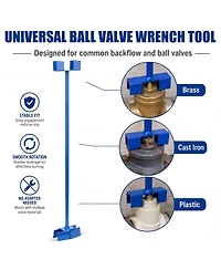 Xdovet Ball Valve Wrench Shut Off Tool Water Key Control Handle Heating Boiler Fire Hydrant
