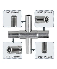 Xdovet 4 Way Sillcock Key Wrench Set Water Utility