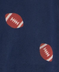 Carters Baby Boys' Football 2-Way Zip Dream Plush Snug-Fit Footed Pajama