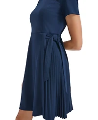 Calvin Klein Women's Short-Sleeve Crewneck Fit & Flare Dress