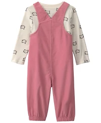 Carters Baby Girls' Cat Long-Sleeve Top and Corduroy Overall, 2-Piece Set