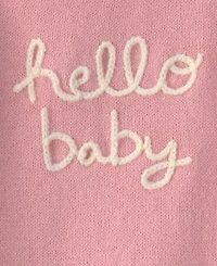 Carters Baby Girls' 'Hello Baby' Long-Sleeve Top and Pants, 2-Piece Set