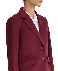 Jones New York Women's Suede Notch-Collar Two-Button Jacket