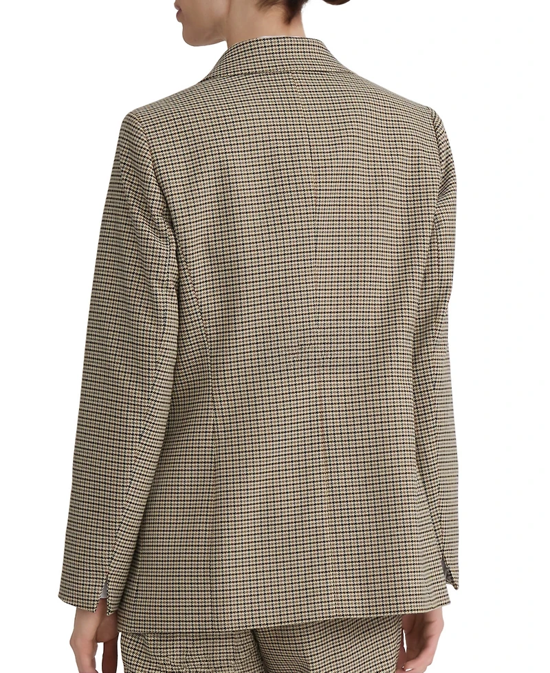 Jones New York Women's Mini-Houndstooth Faux Double-Breasted Jacket
