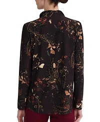 Jones New York Women's Long-Sleeve Floral-Print Collared Button-Front Shirt