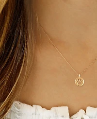 Macy's Small Dog Paw Necklace in 14k Yellow Gold