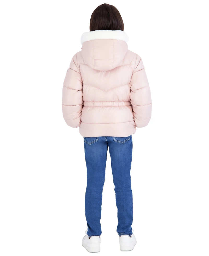 Michael Kors Toddler Girls' 2T-5T Peplum Heavy Weight Puffer Jacket