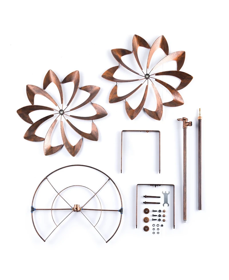 Evergreen 75" Blades Hydro Wind Spinner Garden and Yard Decor