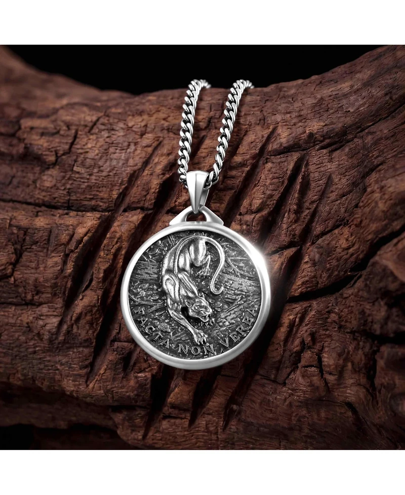 Vincero Men's Panther Pendant - Sterling Silver Necklace