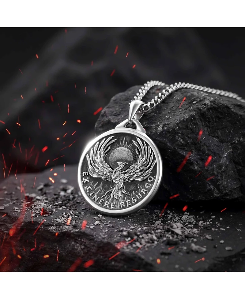 Vincero Men's Phoenix Pendant - Sterling Silver Necklace