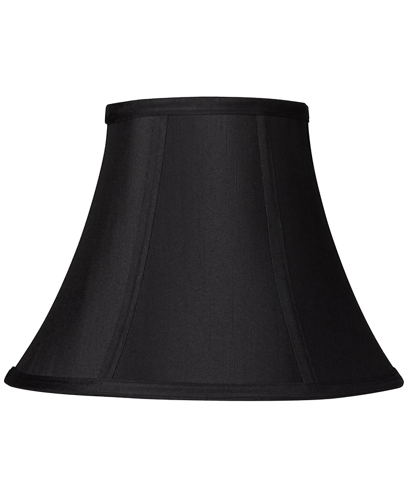 Springcrest Set of 2 Bell Lamp Shades Small 6" Top x 12" Bottom x 8.5" High x 9" Slant Spider Replacement Harp and Finial
