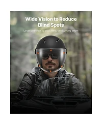 Hongge Dot Approved 3/4 Open Face Motorcycle Helmet with Clear Visor