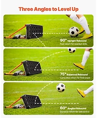 Hongge 37.4 x 9.8 in Dual Surface Soccer Rebound Wall Trainer