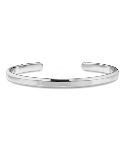 Devata 5mm Cuff Bracelet in Rhodium Plated Sterling Silver