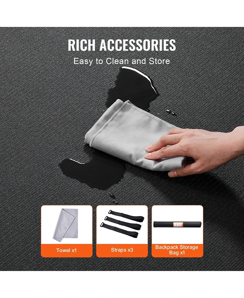 Hongge 8 x 6 ft Non Slip High Density Exercise Mat with Carry Bag