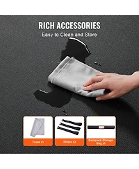 Hongge 8 x 6 ft Non Slip High Density Exercise Mat with Carry Bag