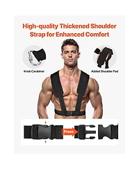 Hongge Push Pull Weight Training Sled with Adjustable Support Rods