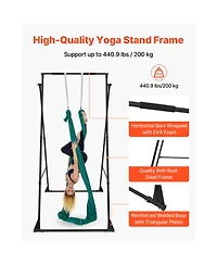 Hongge Foldable Aerial Yoga Stand Frame with 6.6-Yard Hammock
