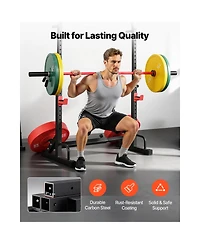 Hongge 550 lb Power Cage Squat Rack with Barbell Storage Racks