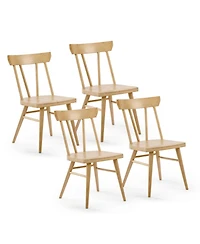 Plank+Beam Solid Wood Windsor Dining Chair Set of 4