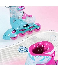 Sugift Kids Inline Skates with Light Up Wheels for Beginners Ages 9-14 Expandable Fit