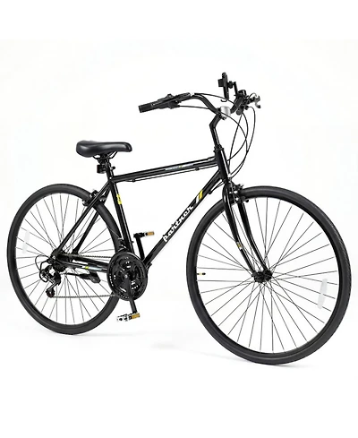 Sugift 700C Adult Hybrid Bike with 18-Speed Drivetrain and Phone Holder