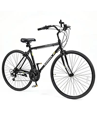 Sugift 700C Adult Hybrid Bike with 18-Speed Drivetrain and Phone Holder