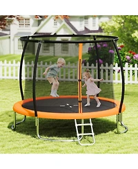 Sugift 12FeetHeavy-Duty Outdoor Recreational Trampoline With Safety Enclosure Net