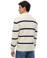Tommy Hilfiger Men's Waffle Structure Rugby Sweater