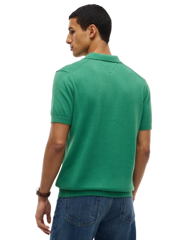 Tommy Hilfiger Men's Essential Cotton Johhny Collar Polo Shirt