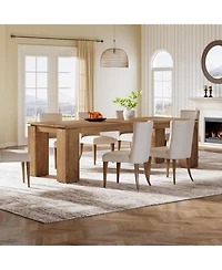 Tribesigns 86" Large Dining Table for 8-10, Extra Long Wooden Banquet