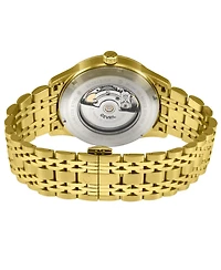 Gevril Men's Swiss Made Excelsior Swiss Automatic Ip Stainless Steel Bracelet Watch
